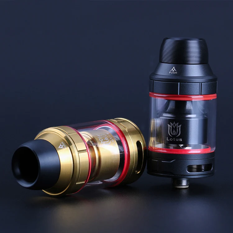 

Original Hugsvape Lotus RTA Atomizer Rebuildable Vape Tank 24mm 2ml/5ml Dual Coil