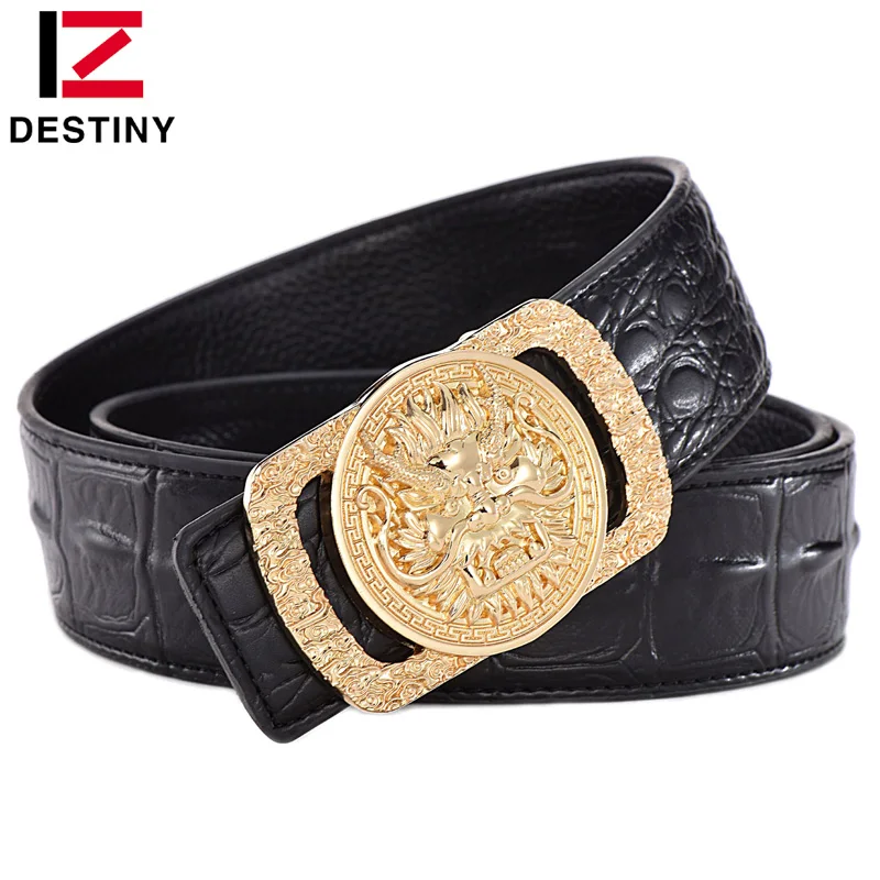 

DESTINY Designer Belts Men Luxury Famous Brand Male Genuine Leather Strap Wide Belt Gold Silver Ceinture Homme Cinto Masculino