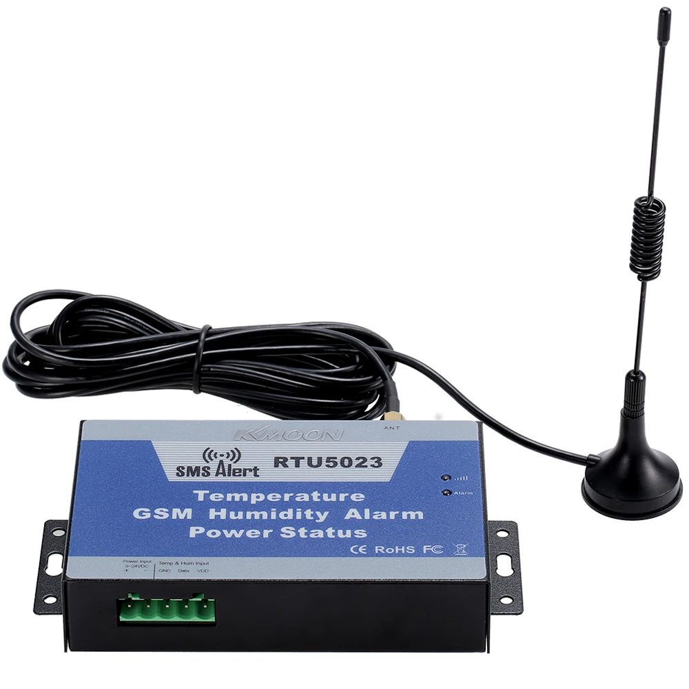 KKmoon GSM Температура Влажность окружающей среды сигнализации SMS оповещения дистанционного мониторинга DC мощность таймер отчет приложение управление сенсор RTU5023