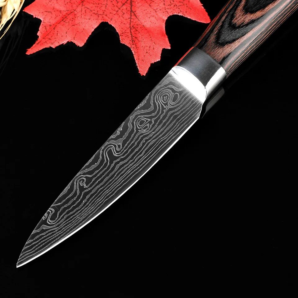 XITUO 3.5 inch Utility kitchen Knife Imitation Japanese Damascus Steel Paring Knives Santoku Peeling Knives Chef Knife tool gift XITUO 3.5 inch Utility kitchen Knife Imitation Japanese Damascus Steel Paring Knives Santoku Peeling Knives Chef Knife tool gift