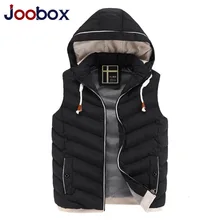 JOOBOX Brand Colete Men 2016 New Stylish Autumn Winter Vest Men High Quality Hood Warm Sleeveless