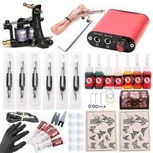 Профессиональные тату машины черного цвета 5 мл цвет материал(случайный цвет) 7 бутылка одна катушка машина TM8707