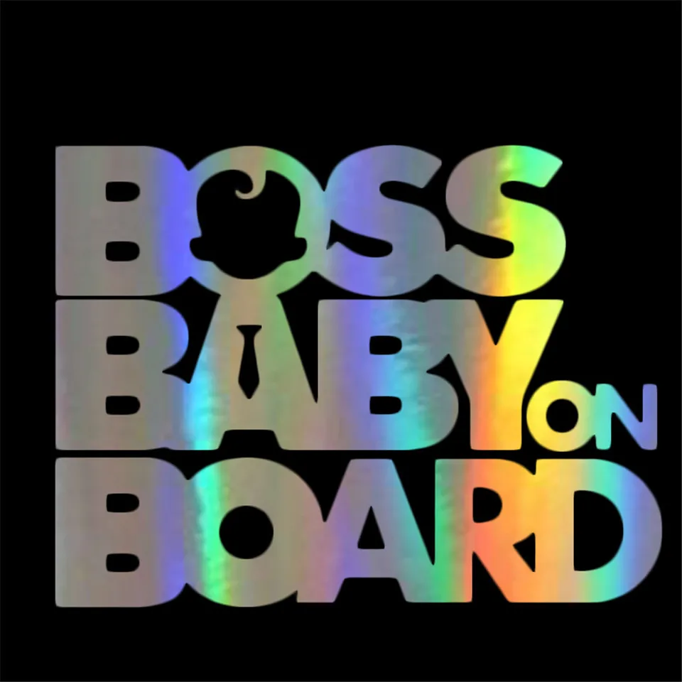 Car Sticker Vinyl Boss Baby On Board Stickers and Decals Funny 3D Stickers On Car Styling Creative Wall Stickers 17.8CM13.5CM  (4)