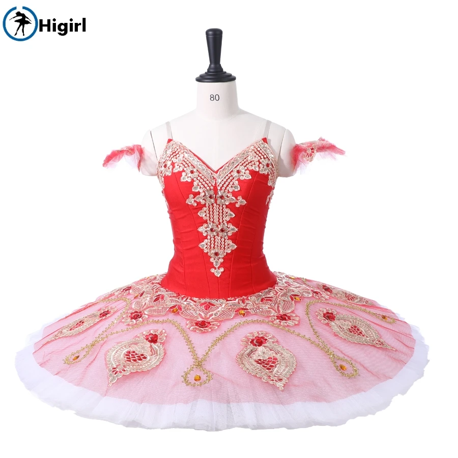 Women Red Pink La Corsaire Performance tutu Ballet Stage Costume Gamzatti Professional Ballet Tutus Skirt  Ballerina BT9175