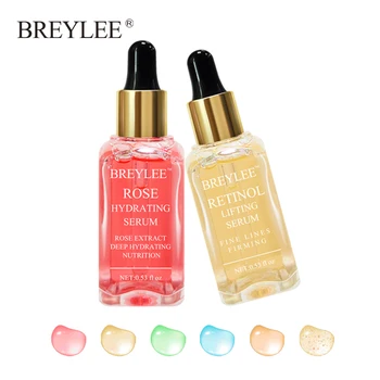 

BREYLEE 2pcs Rose Nourishing Serum Retinol Lifting Firming Face Skin Care Collagen Whitening Anti-aging Wrinkle Moisturizing