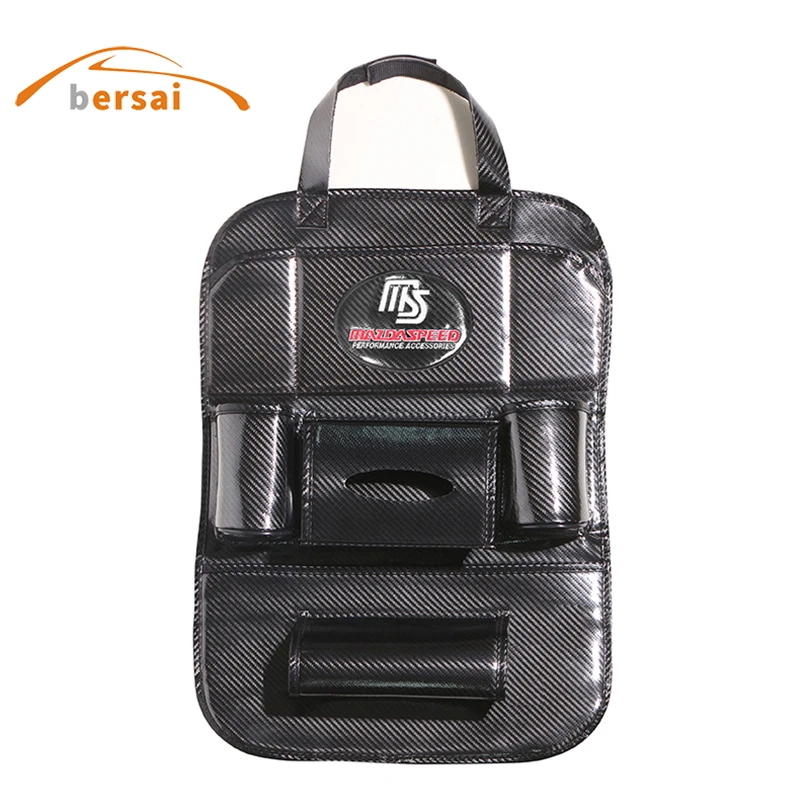

Storage Bag Carbon Fiber Car Seat Back Bag Car styling for Honda MAZDA SPEED MS civic CRV XRV URV CX RX MX interior accessories