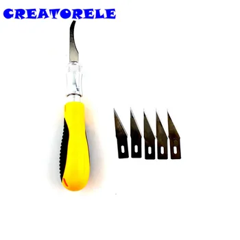 

5Pcs Blades/Set wood Carving Knife DIY Engraving Chisel Woodworking Hand Tools Graver Cutting PCB Circuit Board Repair New