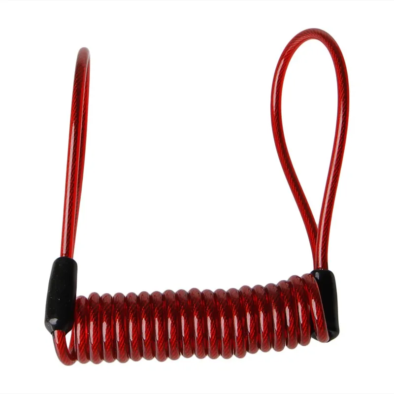 

Bike Motorcycle Scooter Alarm Disc Lock Security Spring Reminder Cable Strong Color randomly New