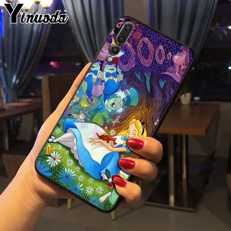 Аксессуары для телефонов Чехол huawei P20pro mate10lite p10plus honor 20 8x 7A nova3i funda Alice In Wonderland в