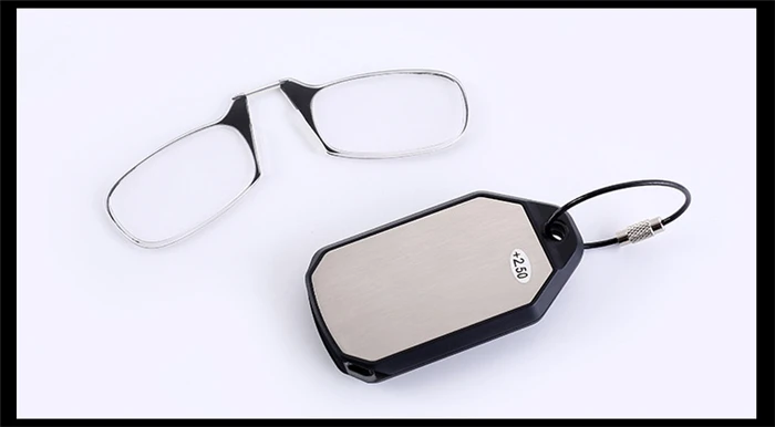 No Leg Clip Nose Reading Glasses Portable Reading Glasses For Both Men And Women Mini Key Chain Presbyopia Glasses