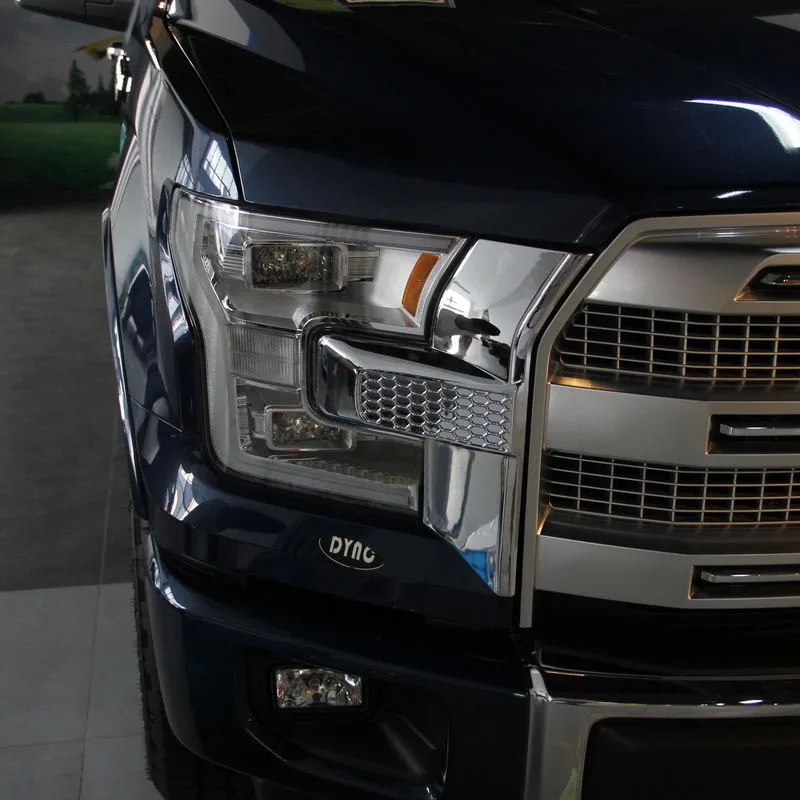 JX LCLYL 2 шт. хромированный ПЕРЕДНИЙ БАМПЕР фара и решетка Накладка для 15 17 Ford