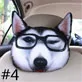 Милая 3D печатная Животные лицо подушка для шеи в автомобиль искусственный плюшевый подголовник Авто синтетическое волокно Универсальная автомобильная подушка - Цвет: Красный