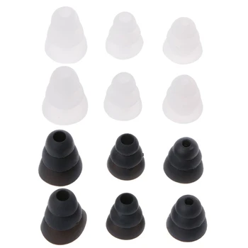 

3 Pairs/Set S/M/L Earphone Silicone Case Three-Layer Silicone Replacement Ear Tips Earbuds For In-Ear Earphone Dropshipping