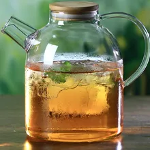 1 шт. 1000 мл 1600 мл жаропрочное стеклянный чайник простой чайник удобный офисный чайник-кофейник JM 1007