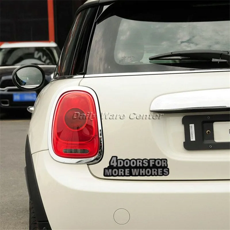 1Pc New Waterproof Car-Styling Car Sticker 4 DOORS FOR MORE WHORES Stickers On Cars Accessories Window/Bumper Vinyl Decals