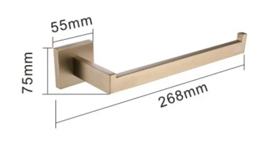 Набор золотых аксессуаров для ванной комнаты 304, держатель для туалетной бумаги из нержавеющей стали, держатель для туалетной бумаги, Настенный Матовый держатель для ванной комнаты