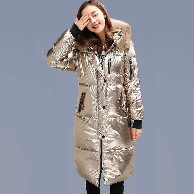 Зимнее женское длинное пальто-ветровка, Женская куртка, теплые милые женские яркие куртки, Женское пальто с меховым капюшоном