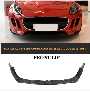 Углеродного волокна передний бампер для губ подбородок спойлер для Jaguar F Тип Coupe 2 двери трансформер автомобильный Стайлинг