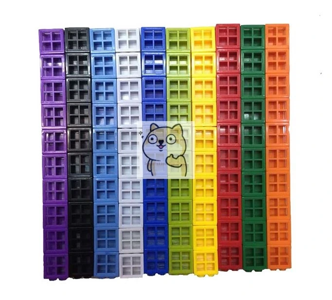 Раннее Образование строительные блоки 10 цветов 100 таблетки 2 см соединительный блок креативный пластиковый умный Соединительный ящик - Цвет: 10colors 100pcs