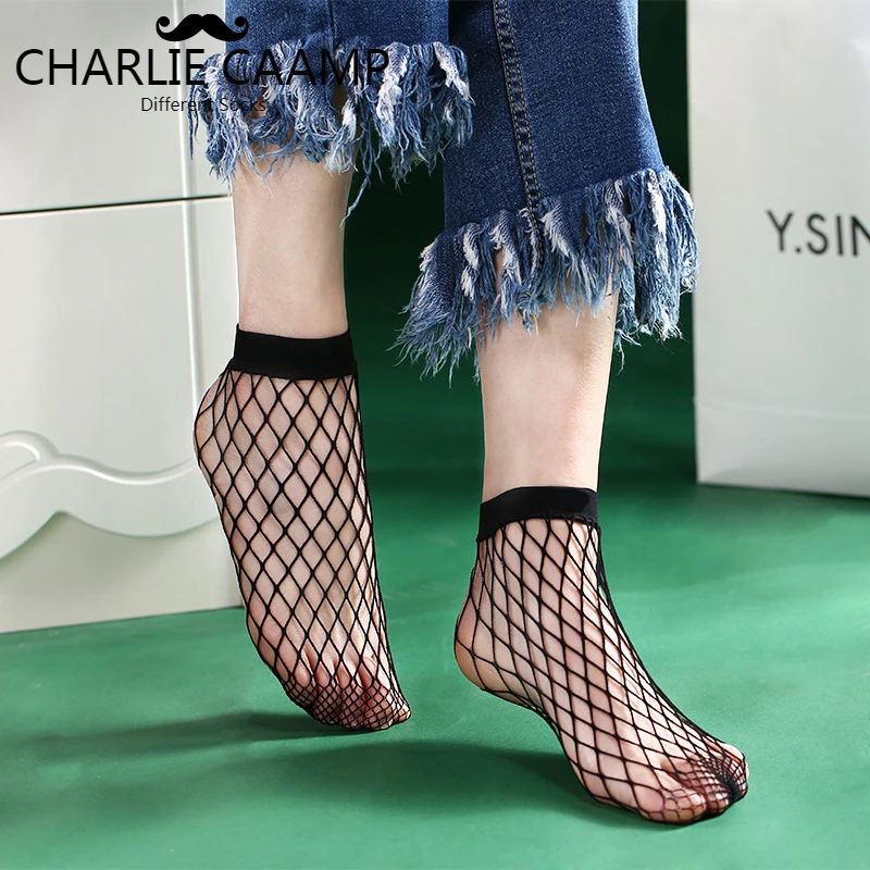 

CHARLIE CAAMP Spring And Summer New Nylon Thin Mesh Sexy Series Women's Socks A3003