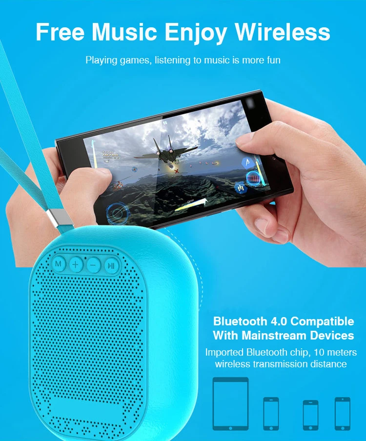 HIFI Portable wireless Bluetooth Speaker Stereo Sound Box TF Card FM Radio Music Subwoofer Column Speakers for Computer Phones (4)