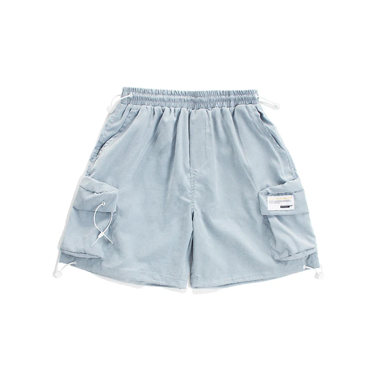 Летние новые корейские свободные простые рабочие шорты с пятью точками, повседневные хлопковые шорты с большим карманом