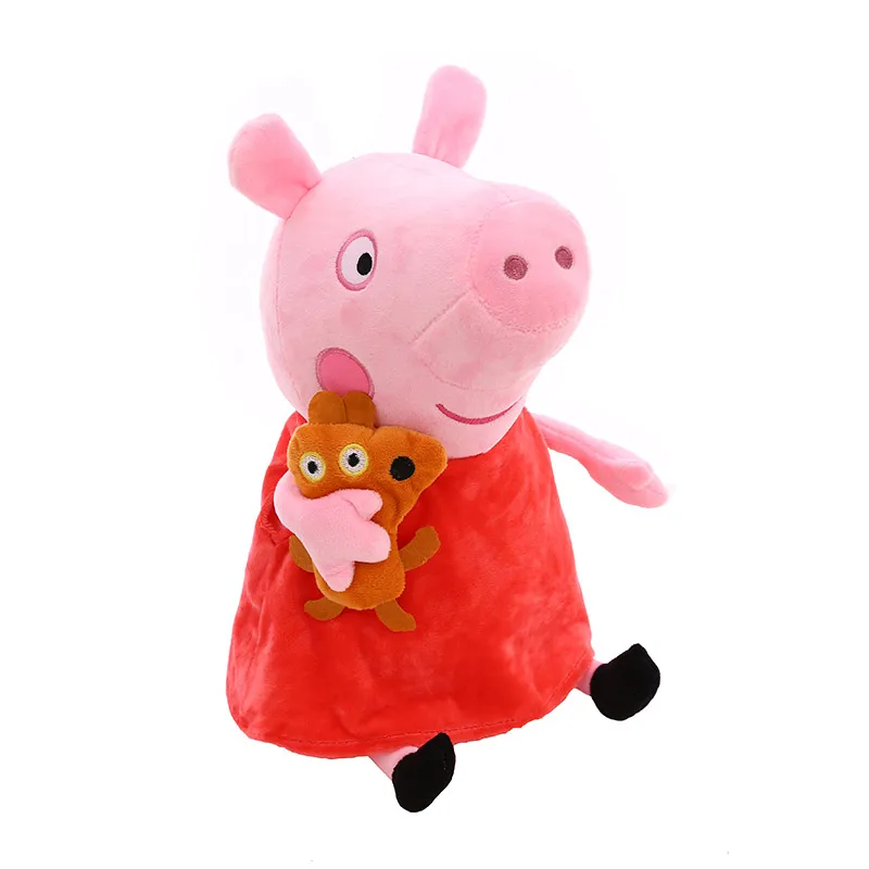 

25 CM Original Peppa Pig George Dad Mom Family Pelucia Stuffed Dolls Plush Toys