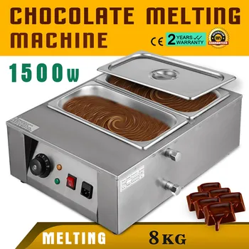 

8kg Commercial Electric Chocolate Tempering Machine Melting Machine Melter Maker W/ 2 Melting Pot