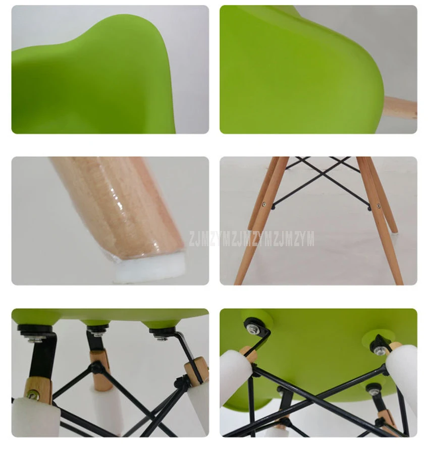 1 комплект/4 шт. обеденное кресло Лидер продаж пластиковый PP и деревянный современный обеденный стул гостиная стул для приема популярная мебель для дома