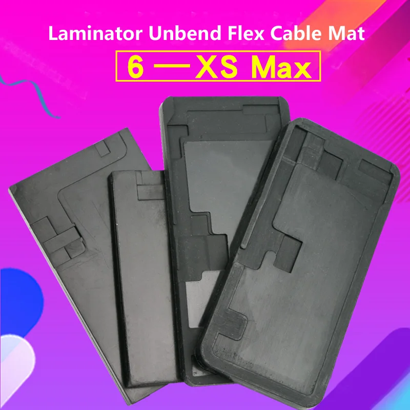

LCD Screen Refurbished Laminator Unbend Flex Cable Mat For iPhone 6/6P Plus /6s/6s /7/7P/8/8P/X/XS/Max Black Silicone Rubber Pad