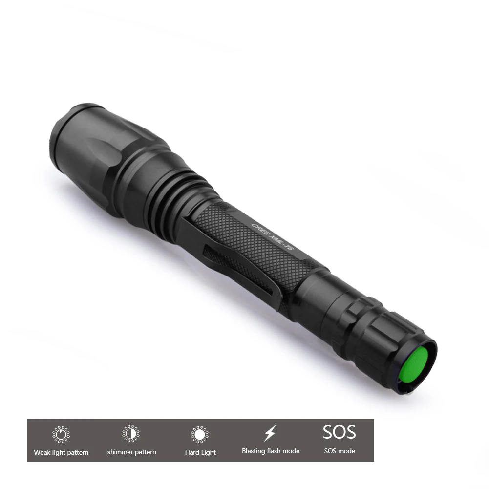 Портативный zoomble светодиодный фонарик cree xm l t6 Водонепроницаемый 5 режимов 3000