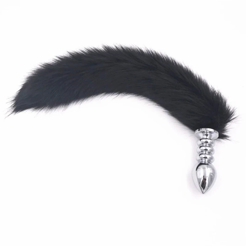 Anal Plug Faux Fox Tail Butt Stopper Massager Stainless Steel Stimulation Anus Sex Toys Romance Game H8-71E | Красота и здоровье
