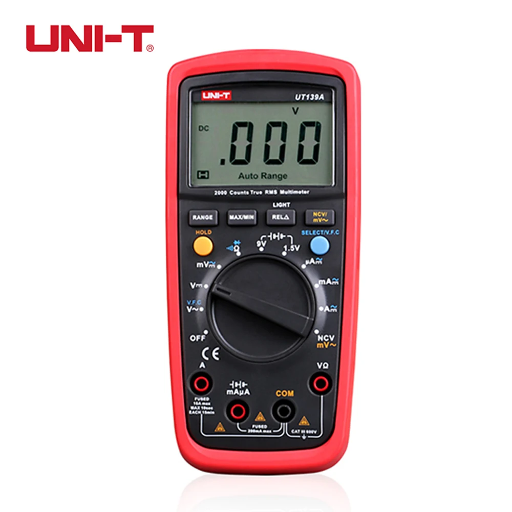 

UNI-T UT139A Multimeter Auto Rang Digital True RMS NCV W Battery Tester Multimetro LCR Capacitance Resistance Meter Tester