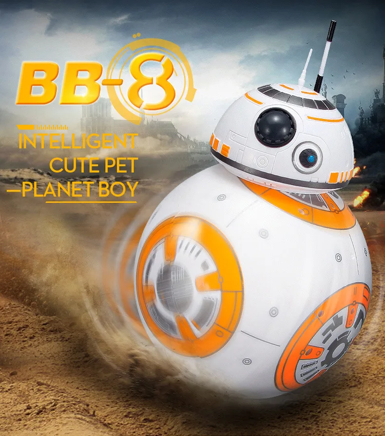 Быстрая Умный Робот Star Wars BB8 с экшн-фигурой звук подарок игрушки BB-8 мяч робот 2,4 г пульт дистанционного управления рождественские подарки