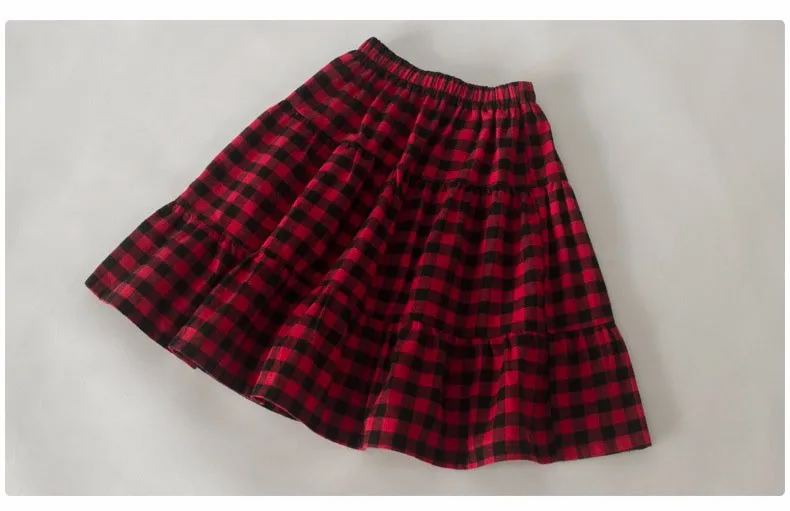 England style long skirts for baby teenage girls red plaid pleated skirt girl 2017 new spring autumn winter children clothing 5 6 7 8 9 10 11 12 13 14 15 16 years old little big teenage girls pleated skirts for kids (13)