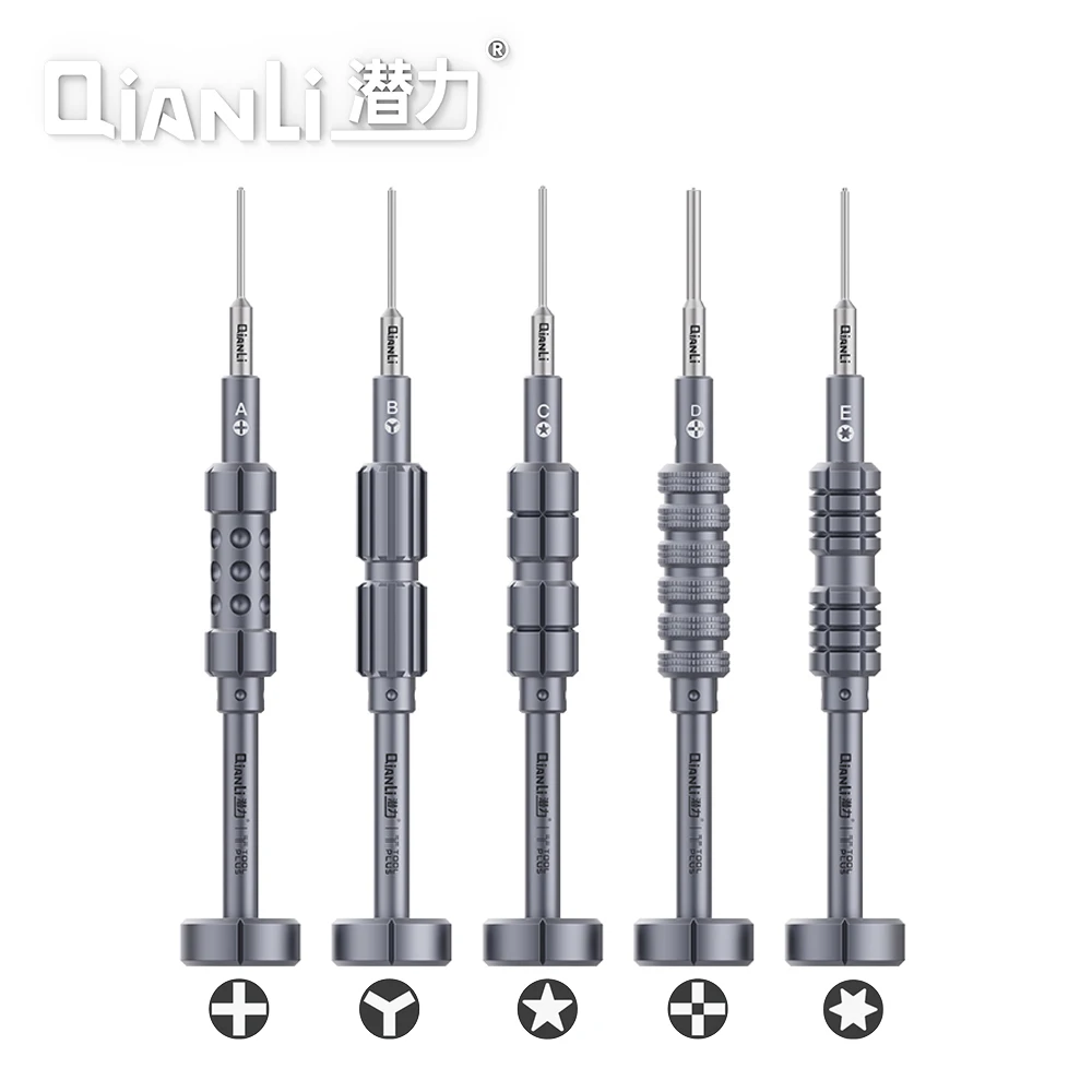 QIANLI 3D металлическая Прецизионная отвертка 0,8 1,5 0,6 T2 с намагниченным антикоррозийным противоскользящим инструментом для ремонта iPhone