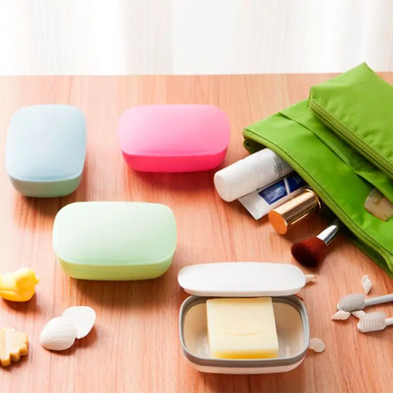 المحمولة الحمام تخزين صابون الأطباق مربع السفر قوي ختم تسرب واقية حالة حامل الحلو الحلوى اللون الحاويات 11.8x8x4 سنتيمتر