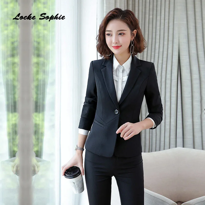 1pcs Women's Plus size Blazers coats 2019 Autumn cotton blend Small Suits jackets ladies Skinny Office Blazers Suits coats