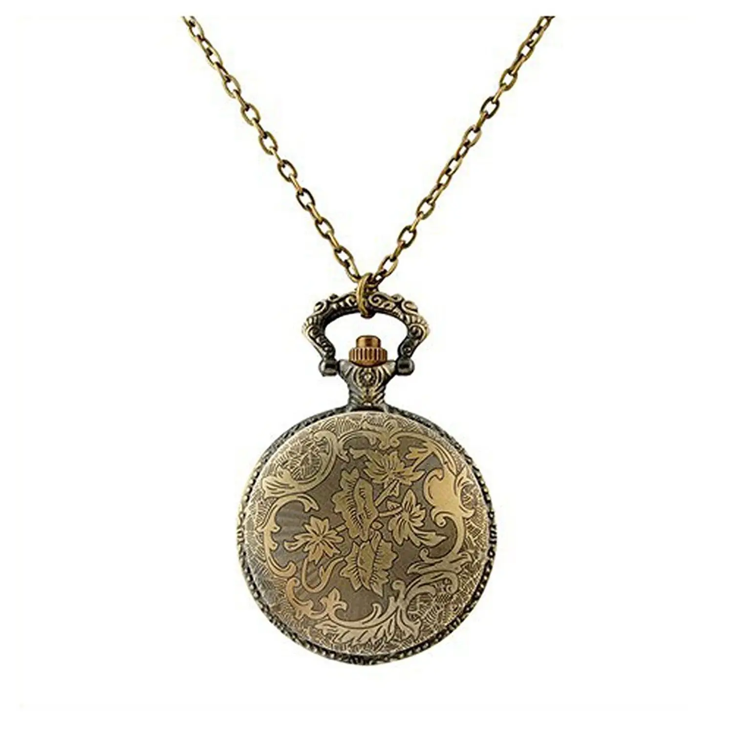 Винтажный Китайский Зодиак Дракон шаблон кулон карманные часы ожерелье часы с цепочкой (большой)