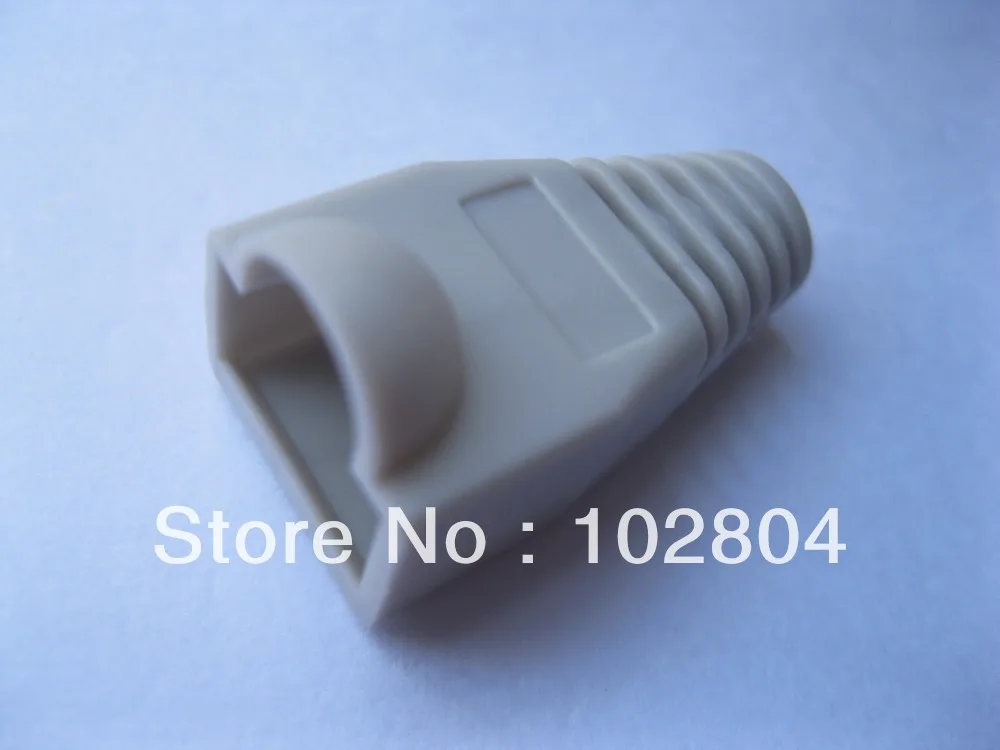 

1000 pcs CAT5 CAT6 RJ45 8P8C Modular Plug Connector End Boot Cap Grey Color