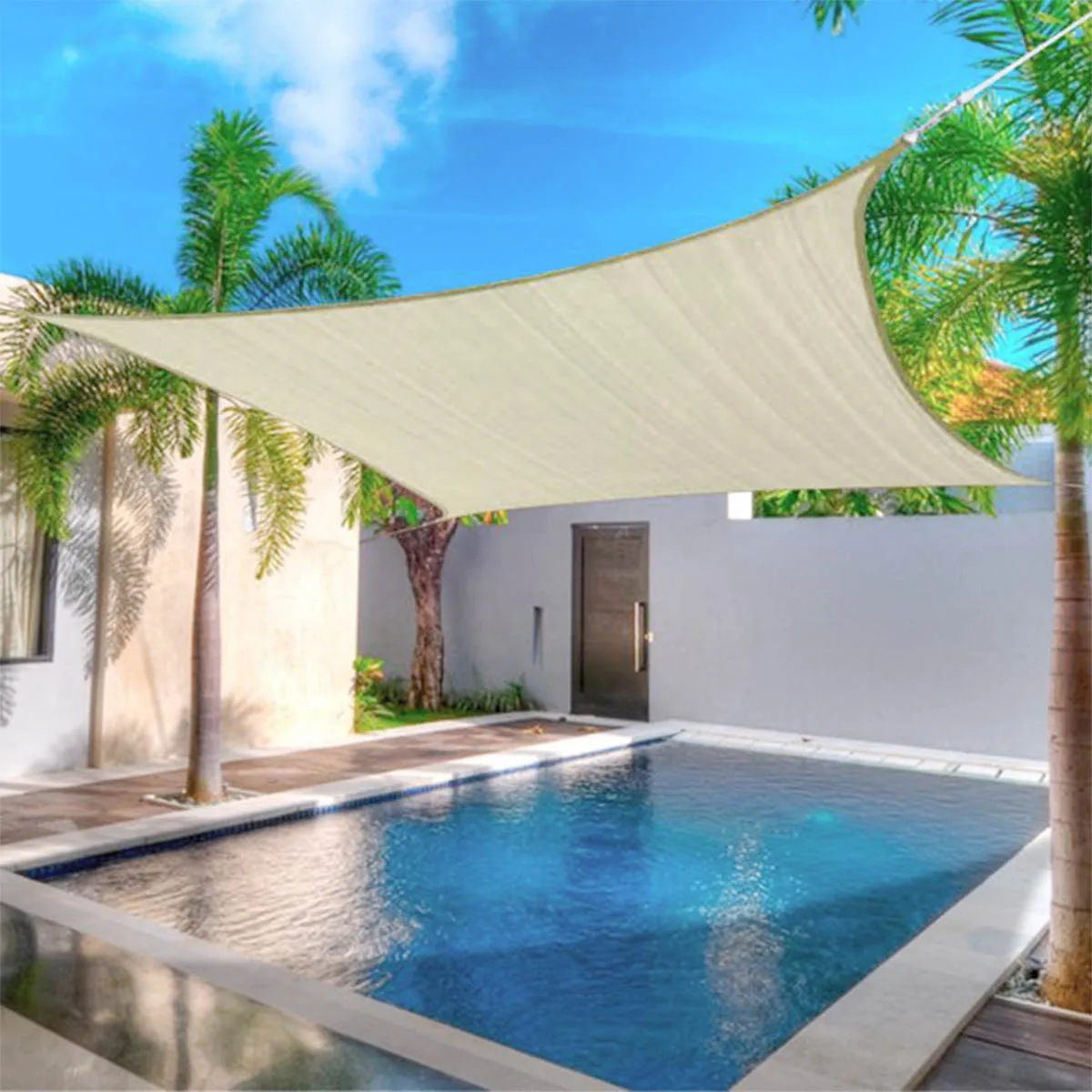 

4x2m/3x5m Waterproof Sunproof Mesh Net Sun Shade Sail UV Protection Sun Shelter Awning Sunshade Nets Yard Garden Hiking