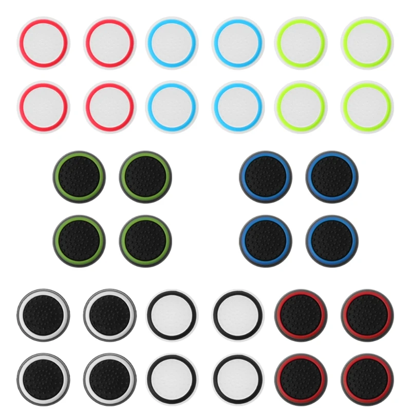 

1 Set/4 Pcs Silicone Thumb Stick Grip Joystick Cap Protect Cover For PS4/PS3/PS2 Xbox Controller Joystick Cap Button Cover