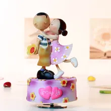 Вращающаяся музыкальная шкатулка музыкальная декоративная коробка подарок на день рождения для подруги на свадьбу и Рождество