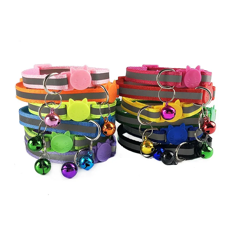 

Breakaway Cat Collar with Colorful Quick Release Buckle Safety Reflective Pet Puppy Cat Collars for Kitten Small Newborn Dogs