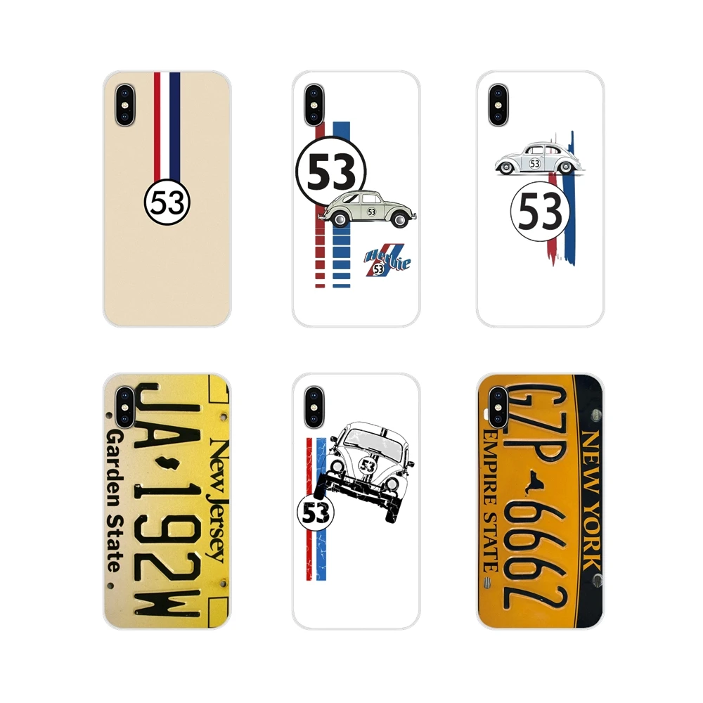 

Silicone Phone Cases Covers For Huawei P Smart Mate Honor 7A 7C 8C 8X 9 P10 P20 Lite Pro Plus Herbie 53 Vw Vintage License Plate