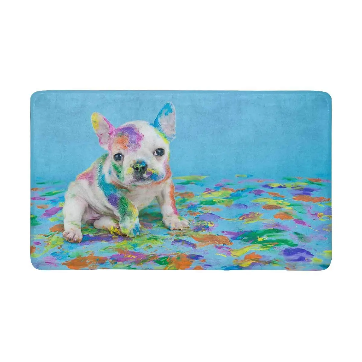Silly Little French Bulldog Doormat AntiSlip Entrance Mat Floor Rug