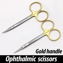 Double-eyelid Scissors With Gold Handle 9.5cm Stainless Steel Surgical Instrument For Ophthalmic Surgery