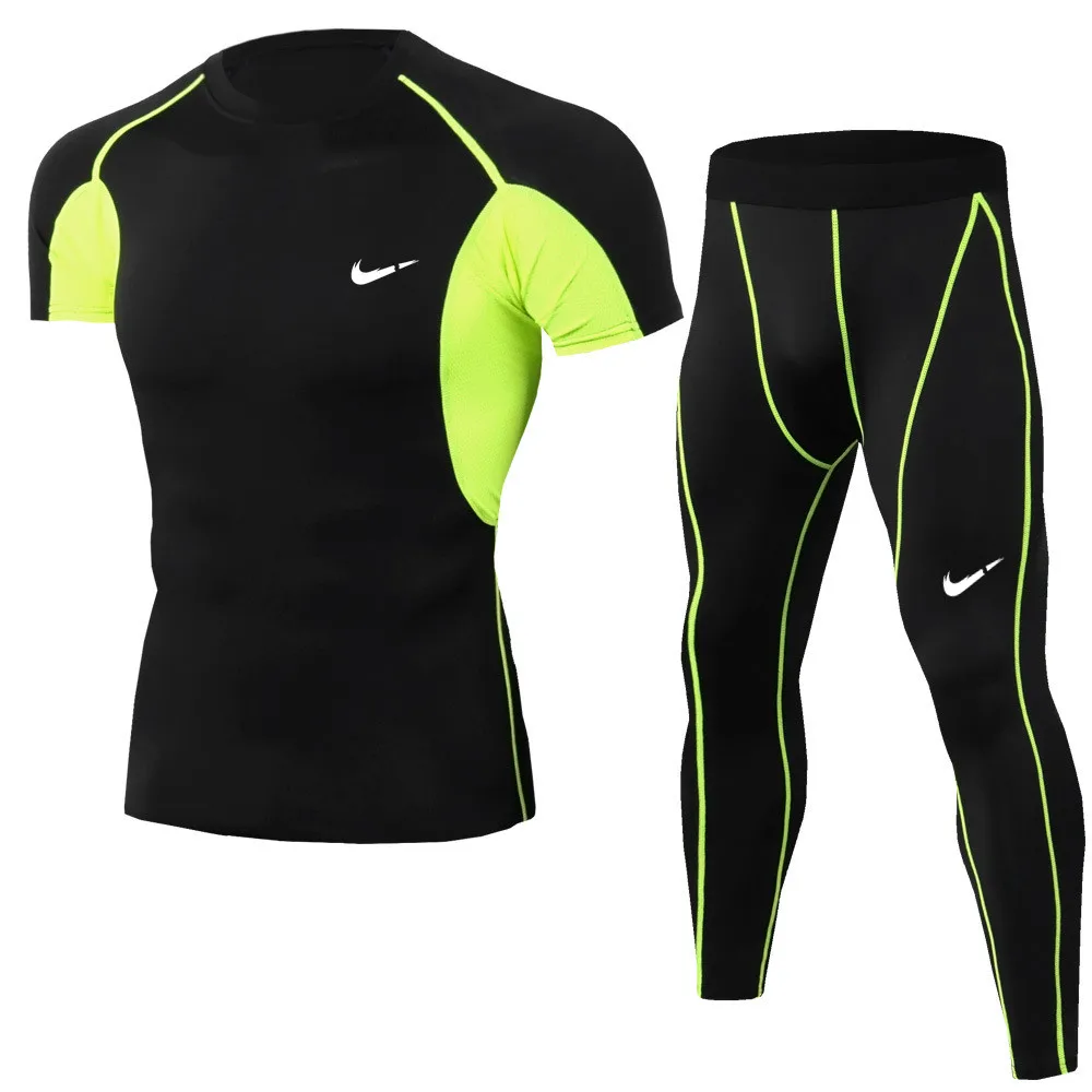 New men's sports suit quick-drying men's suit clothes sports jogging training gym fitness sportswear running suit men 