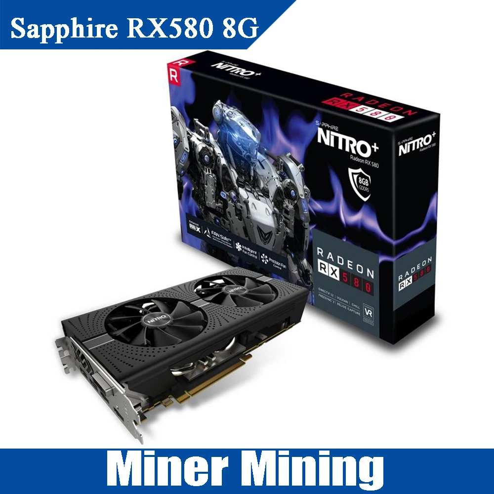 

SAPPHIRE Graphics card NITRO Radeon RX580 8G 256bit AMD GDDR5 8000MHz 1411MHz DirectX 12 2304units video card for Gaming