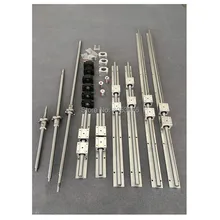 SBR16 6 sets linear guide rail SBR16- 300/1350/1350mm + SFU1605- 300/1350/1350mm ballscrew+3 BK/BK12+ cnc parts SBR16 6 sets linear guide rail SBR16- 300/1350/1350mm + SFU1605- 300/1350/1350mm ballscrew+3 BK/BK12+ cnc parts